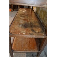 thumb-Antieke Franse mahoniehouten sidetable met drie niveaus-7