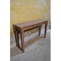 thumb-Vintage sidetable van vurenhout met lade-1