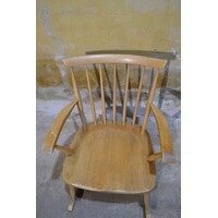 thumb-Vintage schommelstoel van massief beukenhout jaren 60-2