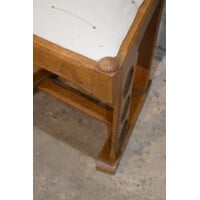 thumb-Amsterdamse School Art deco stoel van eikenhout jaren 20-4