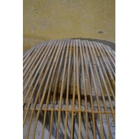 thumb-Vintage Rohé rotan fauteuil met metalen onderstel-4