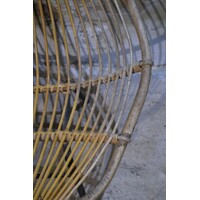 thumb-Vintage Rohé rotan fauteuil met metalen onderstel-5