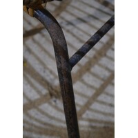 thumb-Vintage Rohé rotan fauteuil met metalen onderstel-8