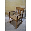Eiken armstoel met biezen zitting