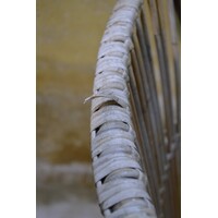 thumb-Rohé rotan armfauteuil met zwart metalen frame jaren 60-70-4