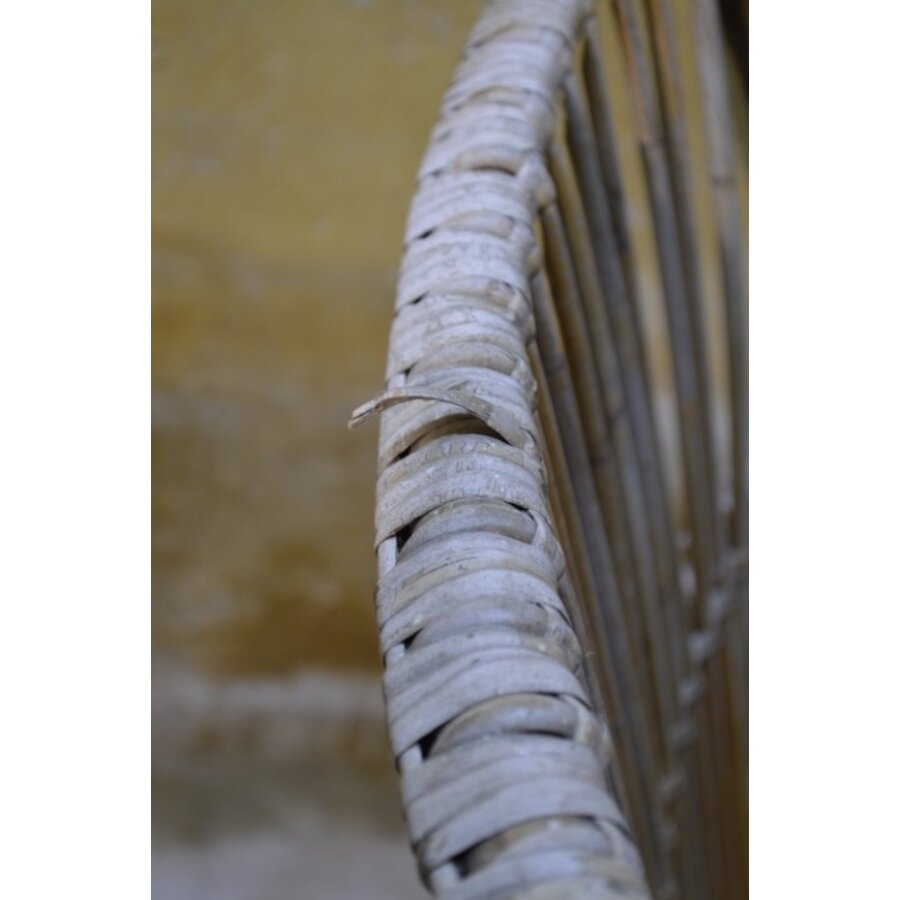 Rohé rotan armfauteuil met zwart metalen frame jaren 60-70-4
