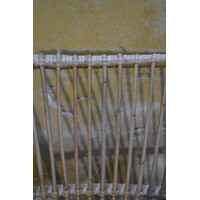 thumb-Rohé rotan armfauteuil met zwart metalen frame jaren 60-70-7