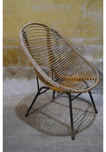 Rohé rotan fauteuil jaren 50 