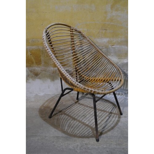 Rohé rotan fauteuil jaren 50 