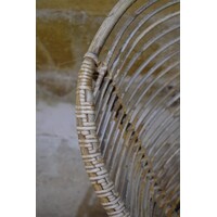 thumb-Zeldzame Rohé rotan fauteuil met metalen frame jaren 50-8