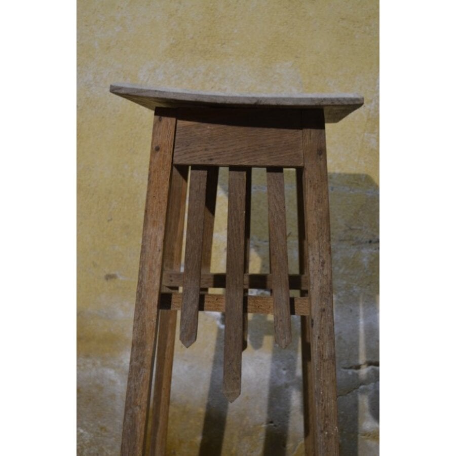 Frans Art Deco eiken plantentafeltje circa 1920-2