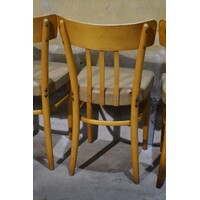 thumb-Beukenhouten keukenstoelen met vinyl zitting set van 3-3