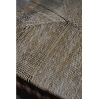 thumb-Antieke oud-Hollandse eiken armfauteuil met biezen zitting-3