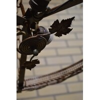 thumb-Grote smeedijzeren hanglamp zonder glas jaren 50-60-8