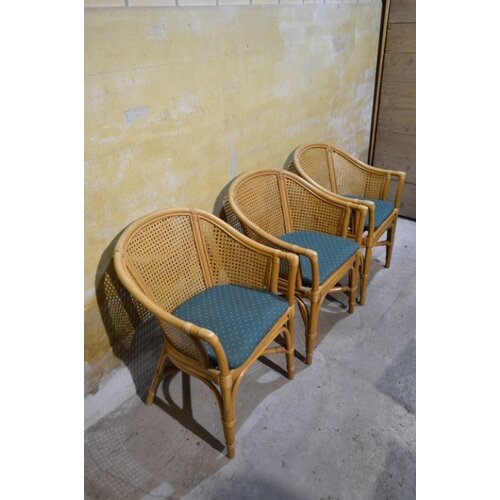 Rotan armstoelen 3x 