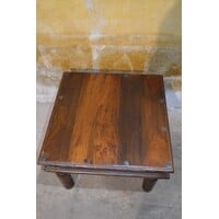 thumb-Rustieke salontafel van massief teak in koloniale stijl-4