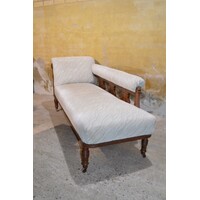 thumb-Antieke mahoniehouten chaise longue uit het Victoriaanse tijdperk-4