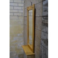 thumb-Blank eiken spiegel met handig opbergplankje-3