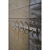 LoodsVol, Tweedehands Vintage aluminium wandkapstok met vijf dubbele haken