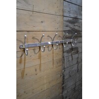 thumb-Vintage aluminium wandkapstok met vijf dubbele haken-3