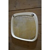LoodsVol, Tweedehands Space age minimalistische wandspiegel met zilverkleurige knopjes