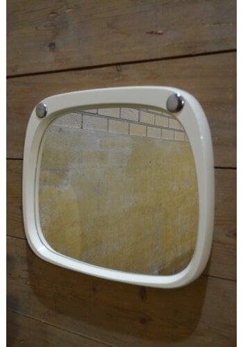 Space age minimalistische wandspiegel 