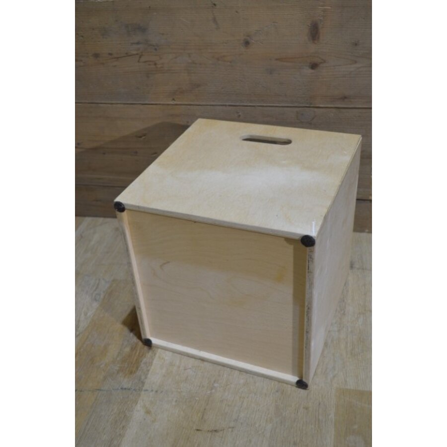Vintage Kistje multiplex speelgoed opbergbox-4