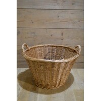 thumb-Ronde houtmand van blank wilgenvlechtwerk met handvatten-4