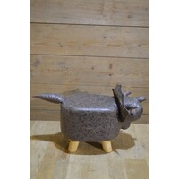 thumb-Kinderpoef Triceratops van kunstleer-5