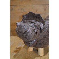 thumb-Kinderpoef Triceratops van kunstleer-2