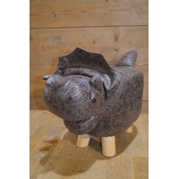thumb-Kinderpoef Triceratops van kunstleer-1
