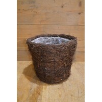 thumb-Donkerbruine rieten plantenmand met binnenfolie-6