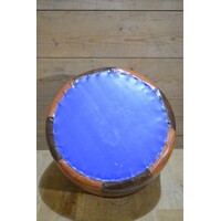 thumb-Vintage ronde zitpoef in Marokkaanse patchwork stijl-5