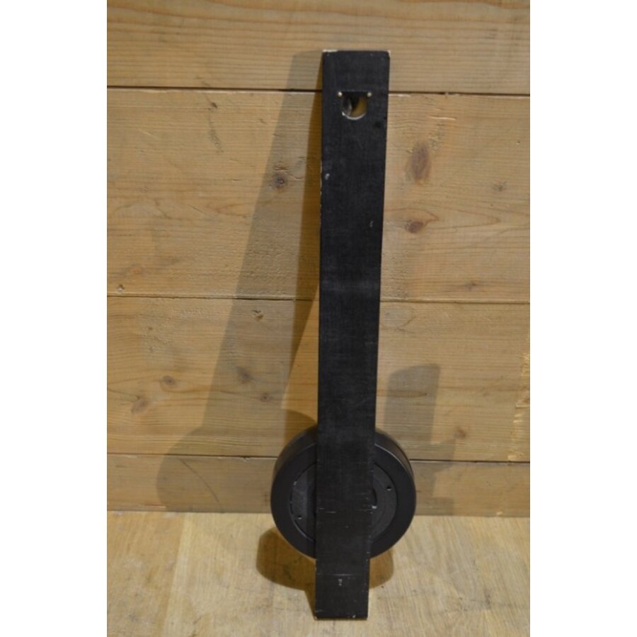 Vintage weerstation met barometer en thermometer eikenhout-4