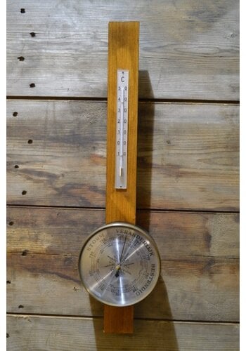 Vintage weerstation eikenhout 