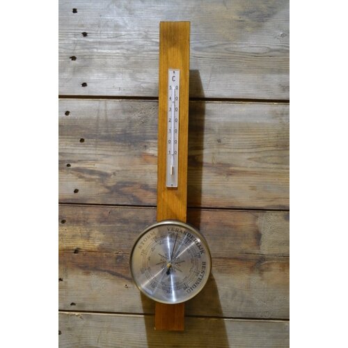 Vintage weerstation eikenhout 