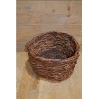 thumb-Tweedehands ronde gevlochten wilgentenen mand-6