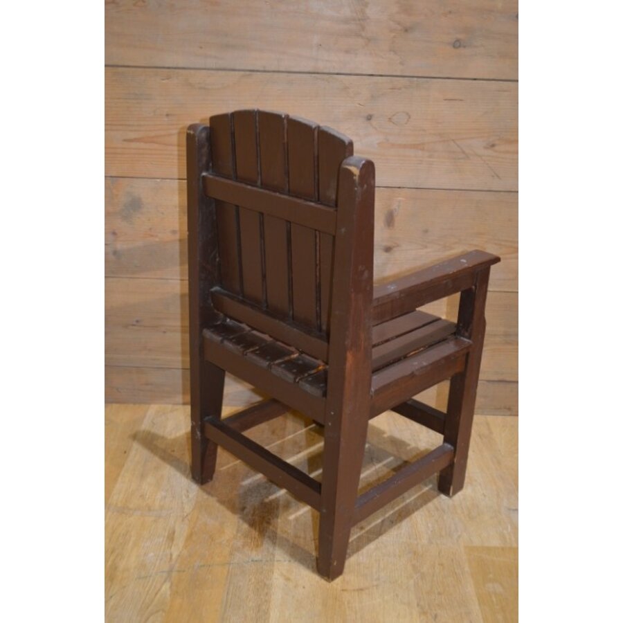 Houten kinderstoel jaren 50 vintage-2