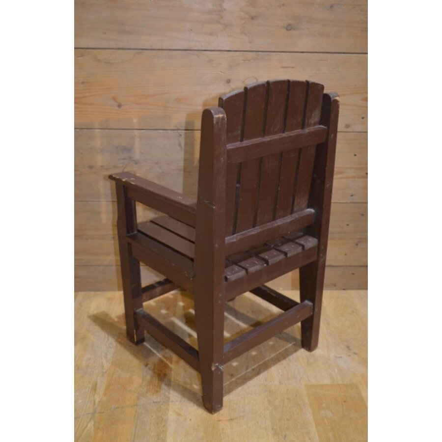 Houten kinderstoel jaren 50 vintage-3