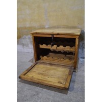 thumb-Vintage Mexicaans grenen wijnkast met klep-6