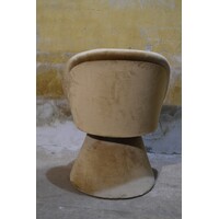 thumb-Retro eetkamerstoel met velours bekleding-2