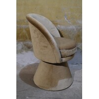 thumb-Retro eetkamerstoel met velours bekleding-3