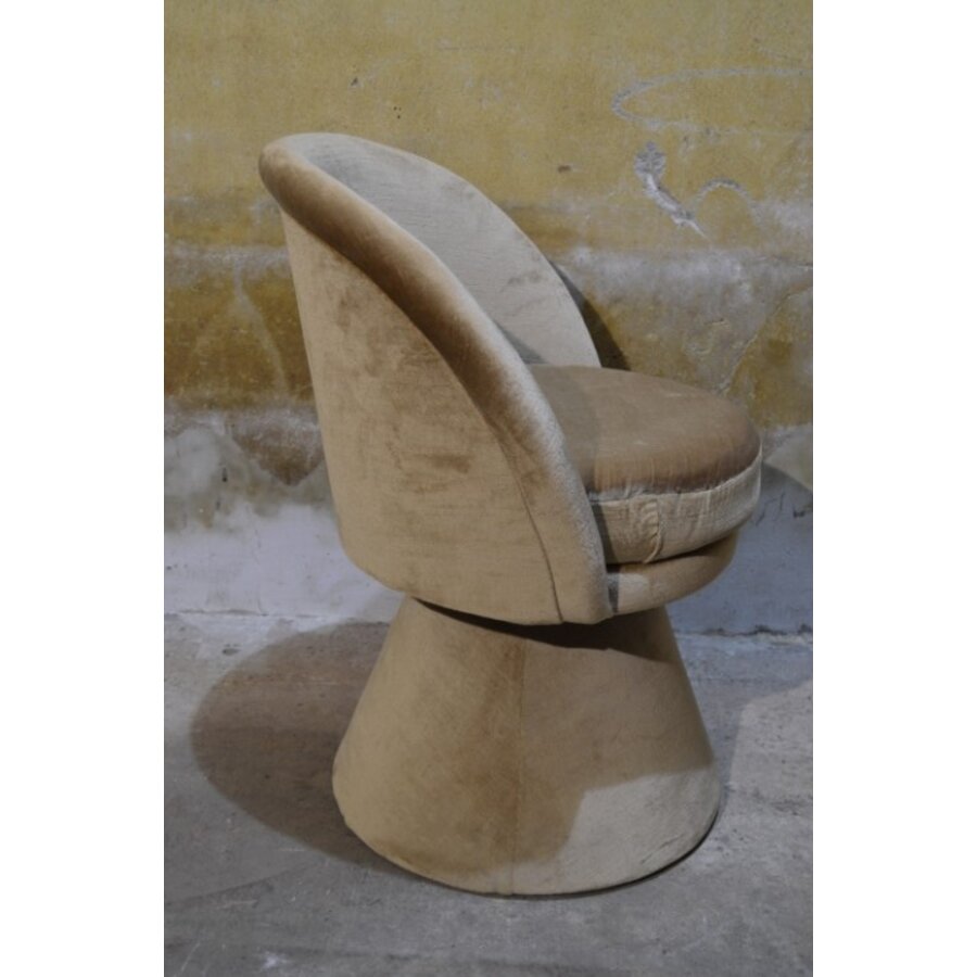 Retro eetkamerstoel met velours bekleding-3