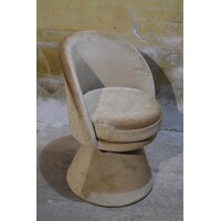 thumb-Retro eetkamerstoel met velours bekleding-4
