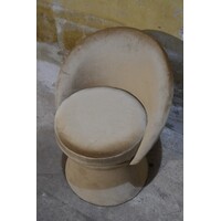 thumb-Retro eetkamerstoel met velours bekleding-5