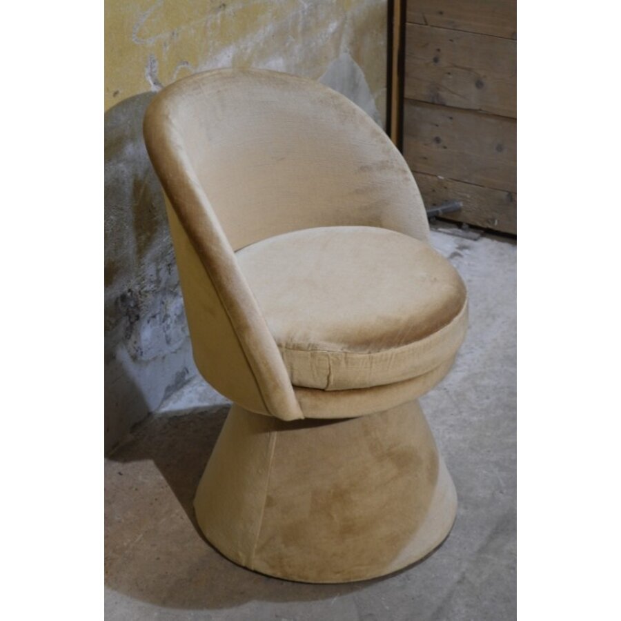 Retro eetkamerstoel met velours bekleding-6
