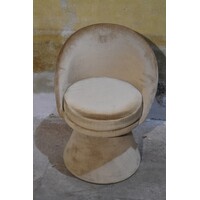 thumb-Retro eetkamerstoel met velours bekleding-8
