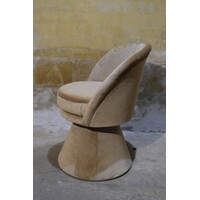 thumb-Retro eetkamerstoel met velours bekleding-9