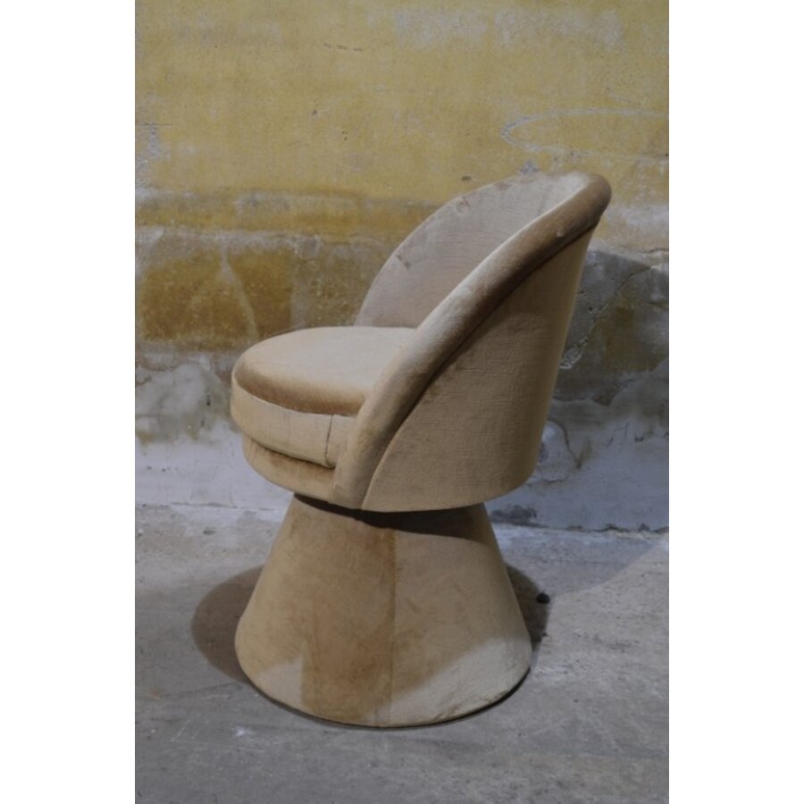 Retro eetkamerstoel met velours bekleding-9