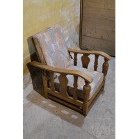 thumb-Antieke verstelbare eiken rookstoel Liberty-2